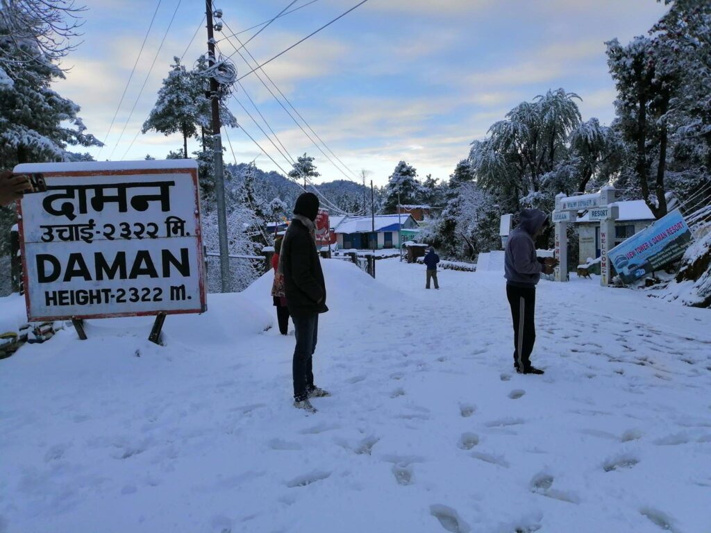 Snowfall at Daman